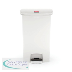 Rubbermaid Slim Jim Pedal Bin 50 Litres White 1883557