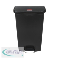 Rubbermaid Slim Jim Front Step Pedal Bin 68 Litre Black 1883613