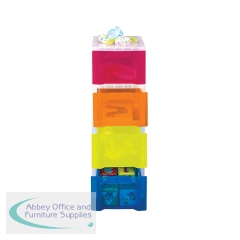 Really Useful Slimline 4 Drawer Storage Tower 6 Litre Clear/Assorted ST4X6CASS
