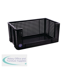 Really Useful Open Fronted Crate 64 Litre Black 64OFC-BK