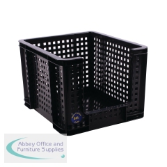 Really Useful Open Fronted Crate 35 Litre Black 35OFC-BK