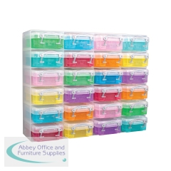 Really Useful 24 Compartment Organiser Box 0.07 Litre Rainbow 0.07x24ORGASS