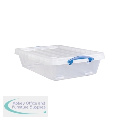Really Useful Wheeled Box 33.3 Litre Clear (Pack of 3) 33.3CWB-PK3