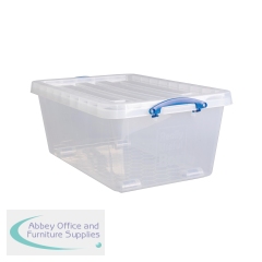 Really Useful Wheeled Box 63.5 Litre Clear (Pack of 3) 63.5CWB-PK3