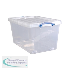 Really Useful Wheeled Box 83.5 Litre Clear (Pack of 3) 83.5CWB-PK3