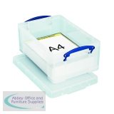 Really Useful 9L Storage Box With Lid and Clip Lock Handles Clear 9C