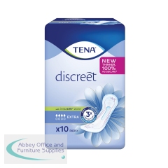 TENA Discreet Extra Incontinence Pads (Pack of 10) 33943