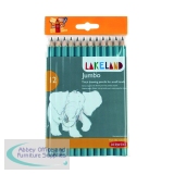 Derwent Lakeland Jumbo Graphite Pencils Blue (Pack of 12) 0700267
