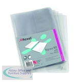 Rexel Nyrex Twin Wallet A4 Clear (Pack of 25) 12195