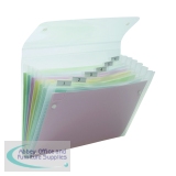 Rexel Ice Expanding Files 6 Pocket Polypropylene A4 Clear (Pack of 10) 2102033