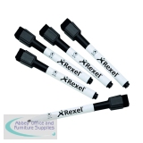 Rexel Magnet Dry Erase Markers Black (6 Pack) 2104184
