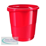 Rexel Choices Waste Bin 14 Litre Red 2115618