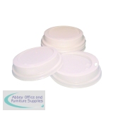 Caterpack White 25cl Paper Cup Sip Lids (100 Pack) MXPWL80