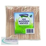 Caterpack Enviro Wooden Knives (100 Pack) RY10567