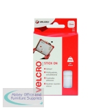 Velcro Stick On Squares 25mm White (Pack of 24) VEL-EC60235