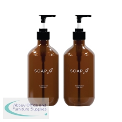 Hair + Hand + Body Soap Empty Plastic Bottle Twinpack 500ml S2OHB500G