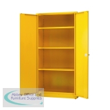 Hazardous Substance Storage Cabinet 72x48x18 inch C/W 3 Shelf Yellow 188733