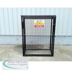 Powder Coated Gas Cylinder Cage 1400x1000x500mm Black 430317