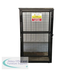 Powder Coated Gas Cylinder Cage 1700x1000x500mm Black 430320