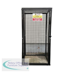 Powder Coated Gas Cylinder Cage 1800x900x900mm Black 430324
