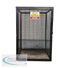 Powder Coated Gas Cylinder Cage 1800x1200x1200mm Black 430338