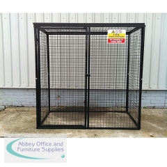 Powder Coated Gas Cylinder Cage 1800x1800x900mm Black 430343