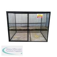 Powder Coated Gas Cylinder Cage 1800x2400x1800mm Black 430357