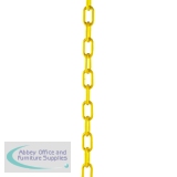 Yellow Plastic Chain 10mm Short Link 25 Metre 328275