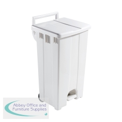 Plastic Pedal Bin with Lid 90L Grey 357001