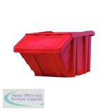 Heavy Duty Storage Bin With Lid Red 359519