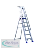 Aluminium 7 Steps Ladder With Platform 377857