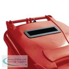 Confidential Waste Wheelie Bin 120 Litre Red 377902