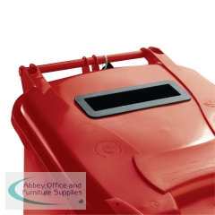 Confidential Waste Wheelie Bin 140 Litre Red 377903