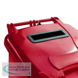 Confidential Waste Wheelie Bin 240 Litre Red 377909