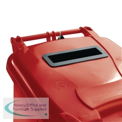 Confidential Waste Wheelie Bin 240 Litre Red 377909