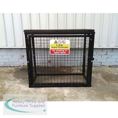 Powder Coated Gas Cylinder Cage 900x700x500mm Black 439267