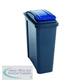 VFM Recycling Bin with Lid 25 Litre Blue 384286