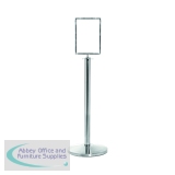 VFM Flat Top Post and Sign Holder Silver 399898