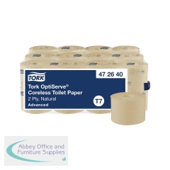 Tork OptiServe Coreless Toilet Paper Roll Natural (Pack of 24) 472640