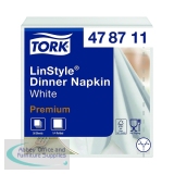 Tork LinStyle Dinner Napkins 4 Fold White (50 Pack) 478711