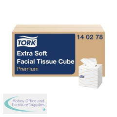Tork Soft 2-Ply Facial Tissue Cube Box 100 Sheets White (Pack of 30) 140278
