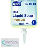 Tork Mild Liquid Hand Soap Refill S1 1 Litre (6 Pack) 420501