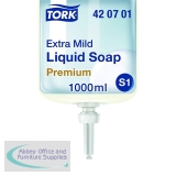 Tork Extra Mild Liquid Soap Refill S1 Non Perfumed 1 Litre (6 Pack) 420701