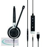 Epos Impact SC 665 USB Wired Binaural Headset 3.5mm Connector Black/Grey 1000645