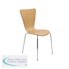 5 Star Recess Heavy Duty Chair Beech SF1004348