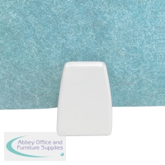 5 Star PET Under Desk Edge Fixed Screen Holder Pair for Desk Mounted Screen White SF1004355
