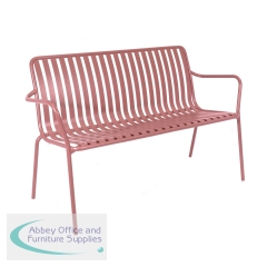 Lark Two Seater Bench Aluminium Next Day Delivery Brick Dust 1043434ND