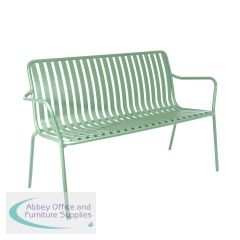 Lark Two Seater Bench Aluminium Next Day Delivery Fair Green 1043438ND