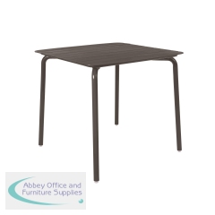 Lark Square Slatted Table Aluminium Next Day Delivery Charcoal 1043448ND
