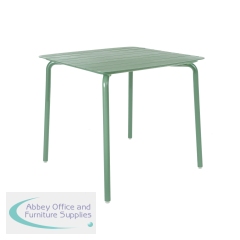 Lark Square Slatted Table Aluminium Next Day Delivery Fair Green 1043450ND